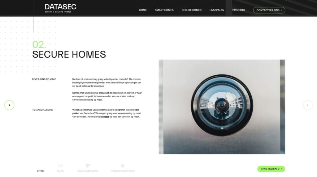 Website Datasec - ontwerp en code