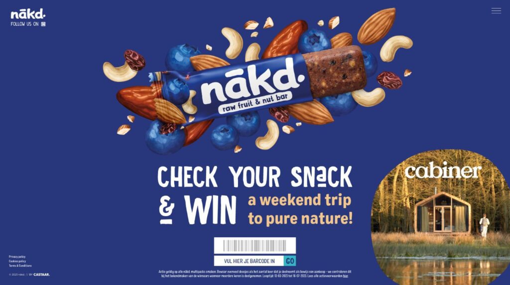 Design wedstrijd van Nakd om een weekend te winnen