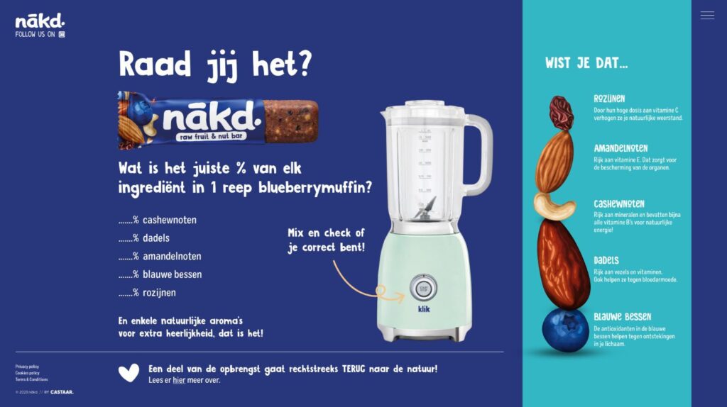 Raad het percentage - Nakd wedstrijd