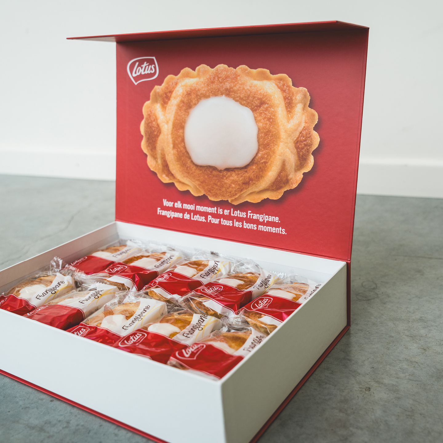 ntwerp en productie van Lotus Frangipanne verpakking
