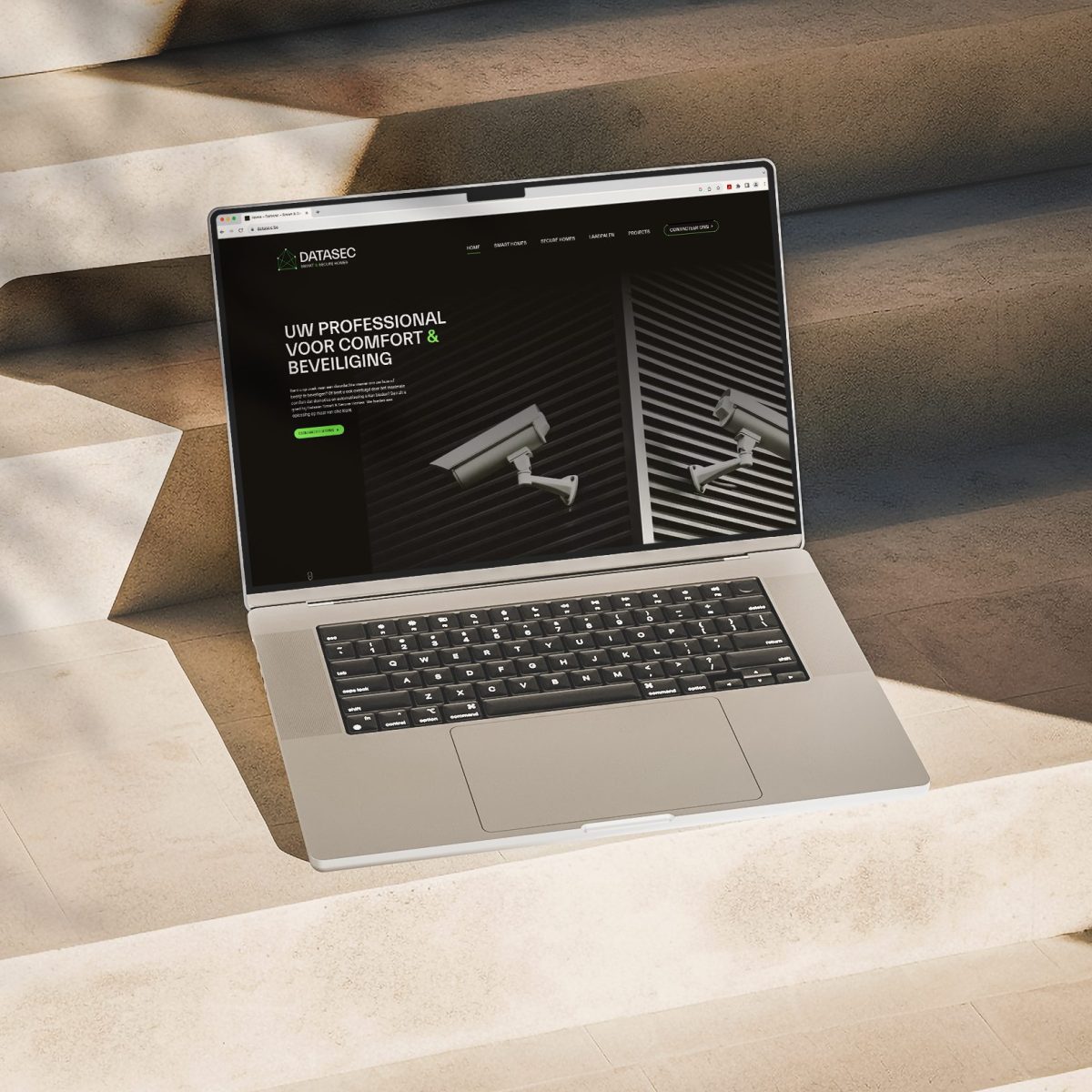 Mock-up van Datasec website