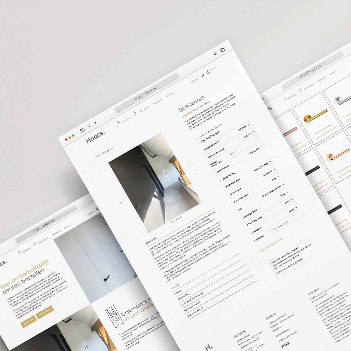 Design van website voor Haacs door Castaar