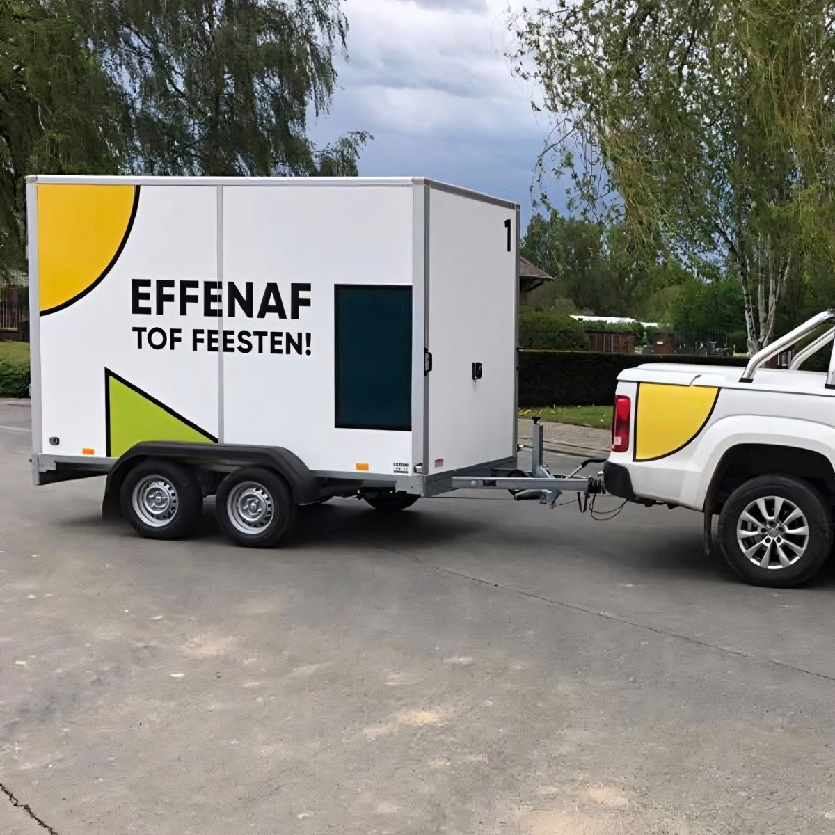 Aanhangwagen gemeente Gooik beletterd