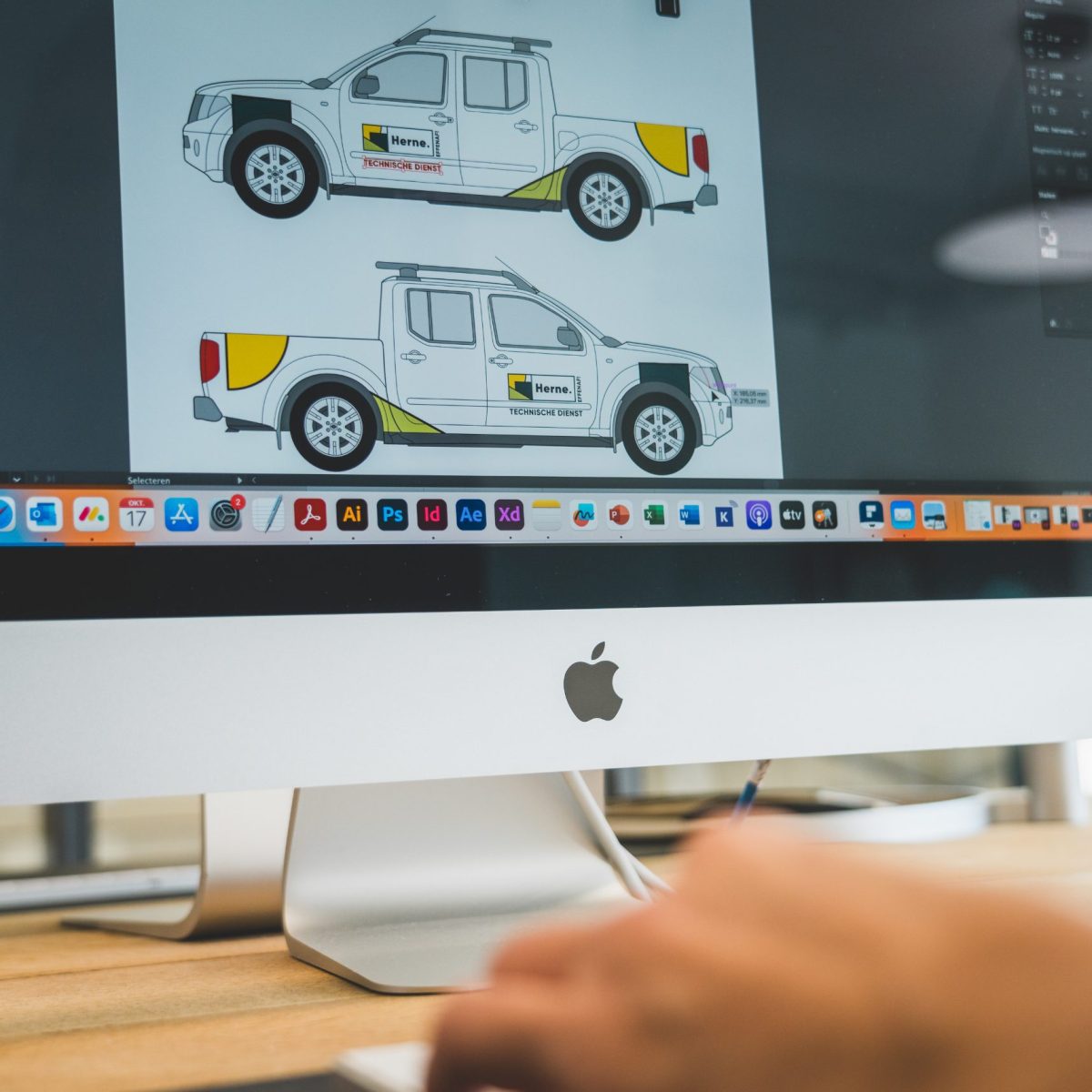 Ontwerp belettering wagen
