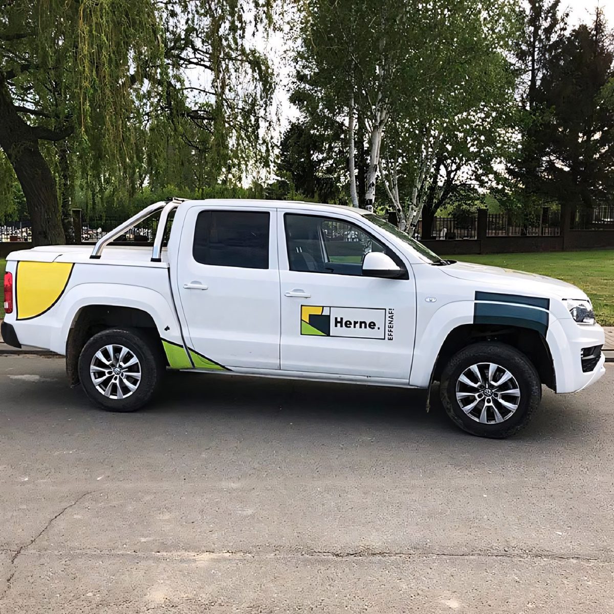 Belettering wagen van gemeente Herne