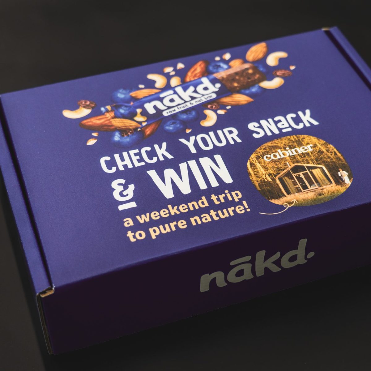 Productie van box voor de winactie van Nakd